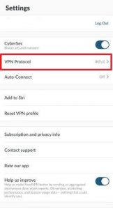 iOS手機調整VPN Protocol