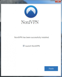將Launch NordVPN打勾後點擊完成